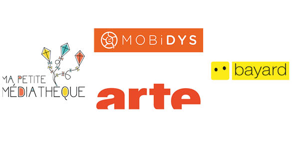 Logo de Mobidys, ma petite Médiathèque, Arte et Bayard
