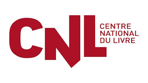 Logo du CNL (les trois lettres "CNL" en rouge avec les mots "Centre National du Livre" en rouge itou.